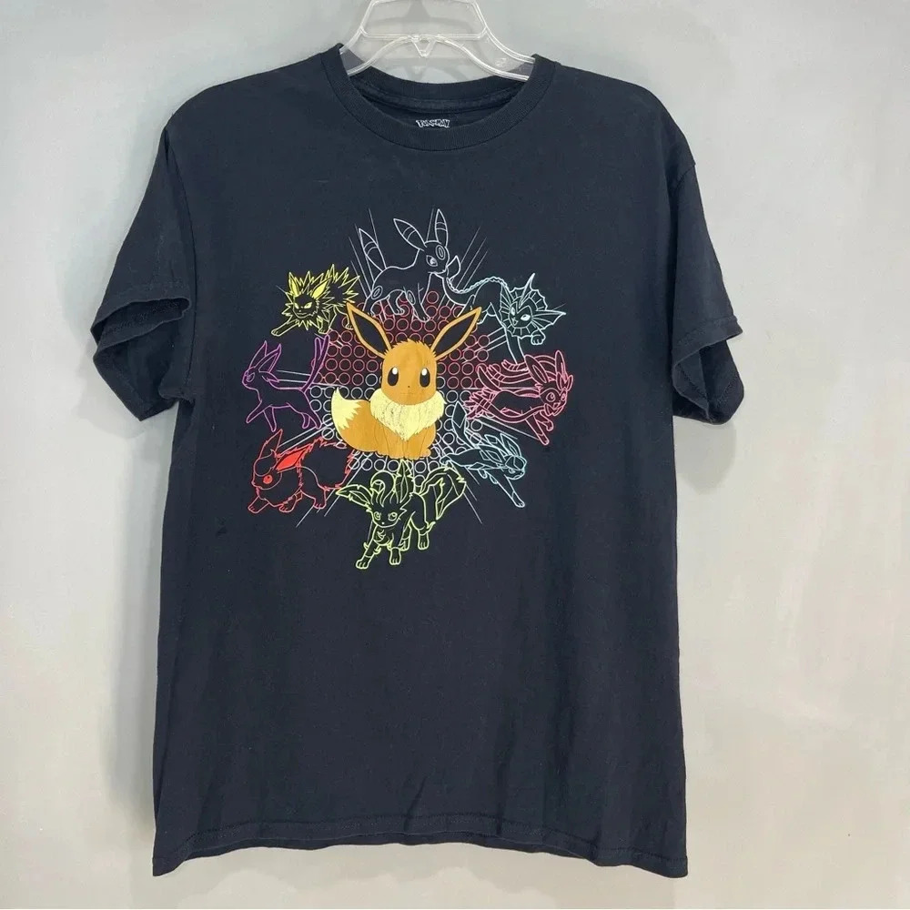 Nintendo Pokemon Eevee Evolutions Eeveelutions Black Size medium Shirt